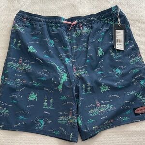 Vineyard vines Boys 18 xl Swim Shorts with Island Print